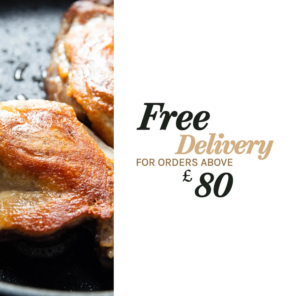 Free delivery for orders above 80 pounds.