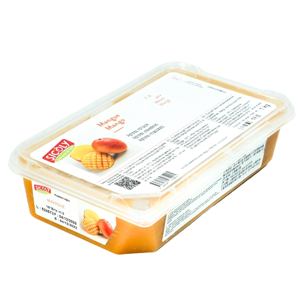 Frozen Mango Puree - 1kg (Unsweetened, Origin: India)