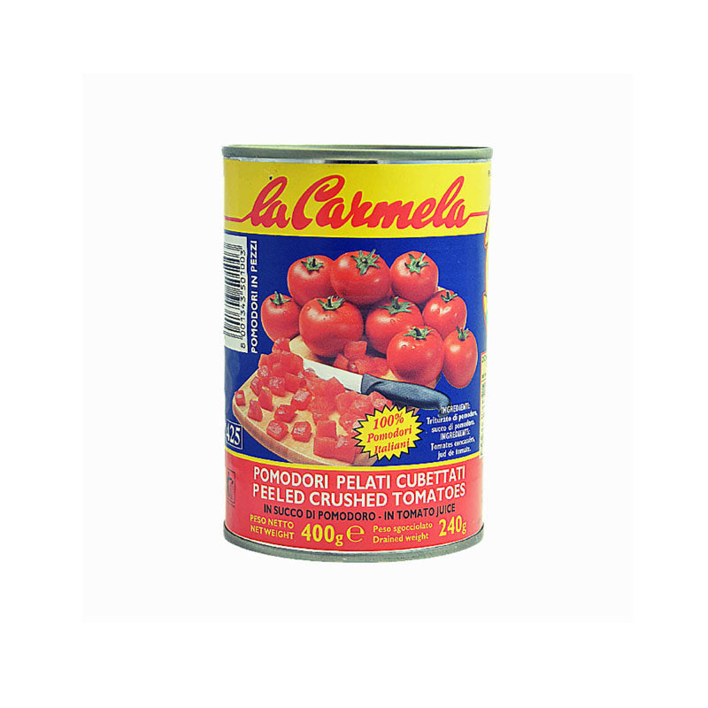 La Carmela Italian Chopped Tomatoes in tin - 400g - gourmet-de-paris-london