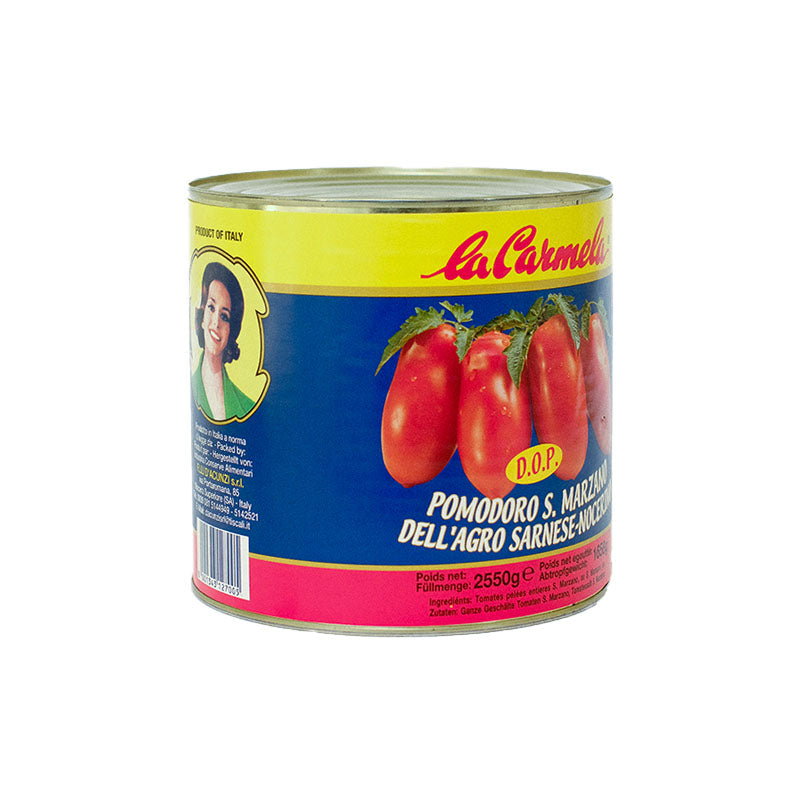 La Carmela Italian San Marzano Peeled Tomatoes in tin - 400g - gourmet-de-paris-london