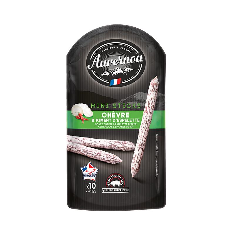 Loste Mini Saucisson Sticks Goat's Cheese & Espelette Pepper - 100g - gourmet-de-paris-london